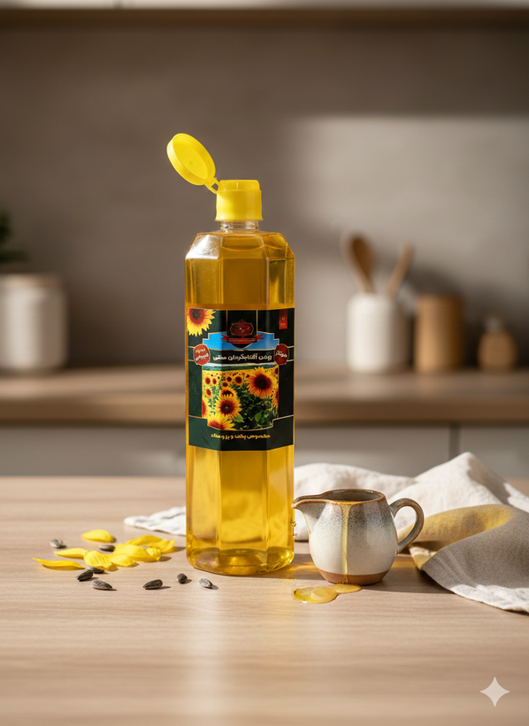 روغن آفتابگردان سنتی هورا یک لیتری